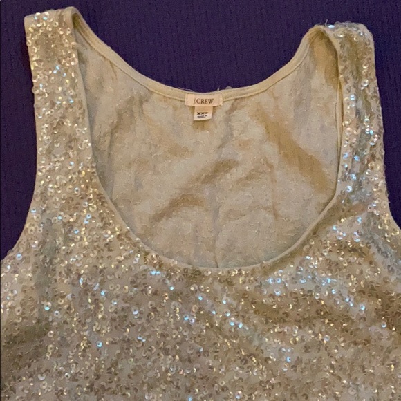 Jcrew XXS Sequined Top - Mint Green - Picture 3 of 3